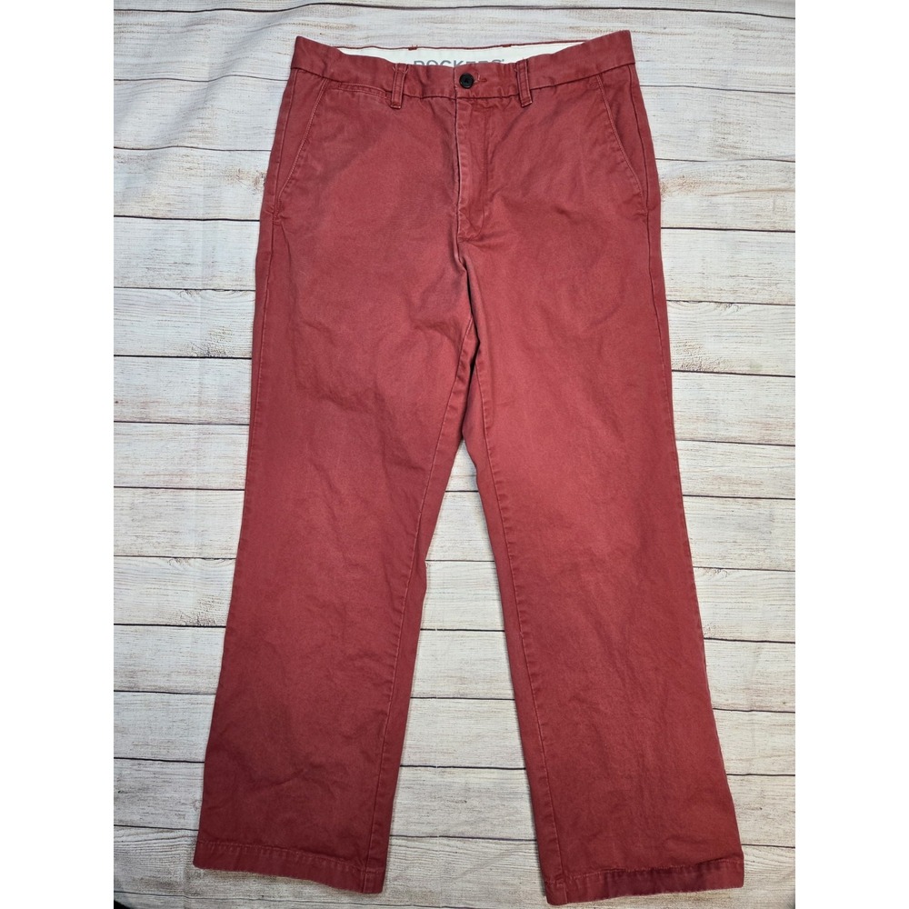 Men's Dockers Chino Pants Red Size 33X32 Preppy Boat Classic